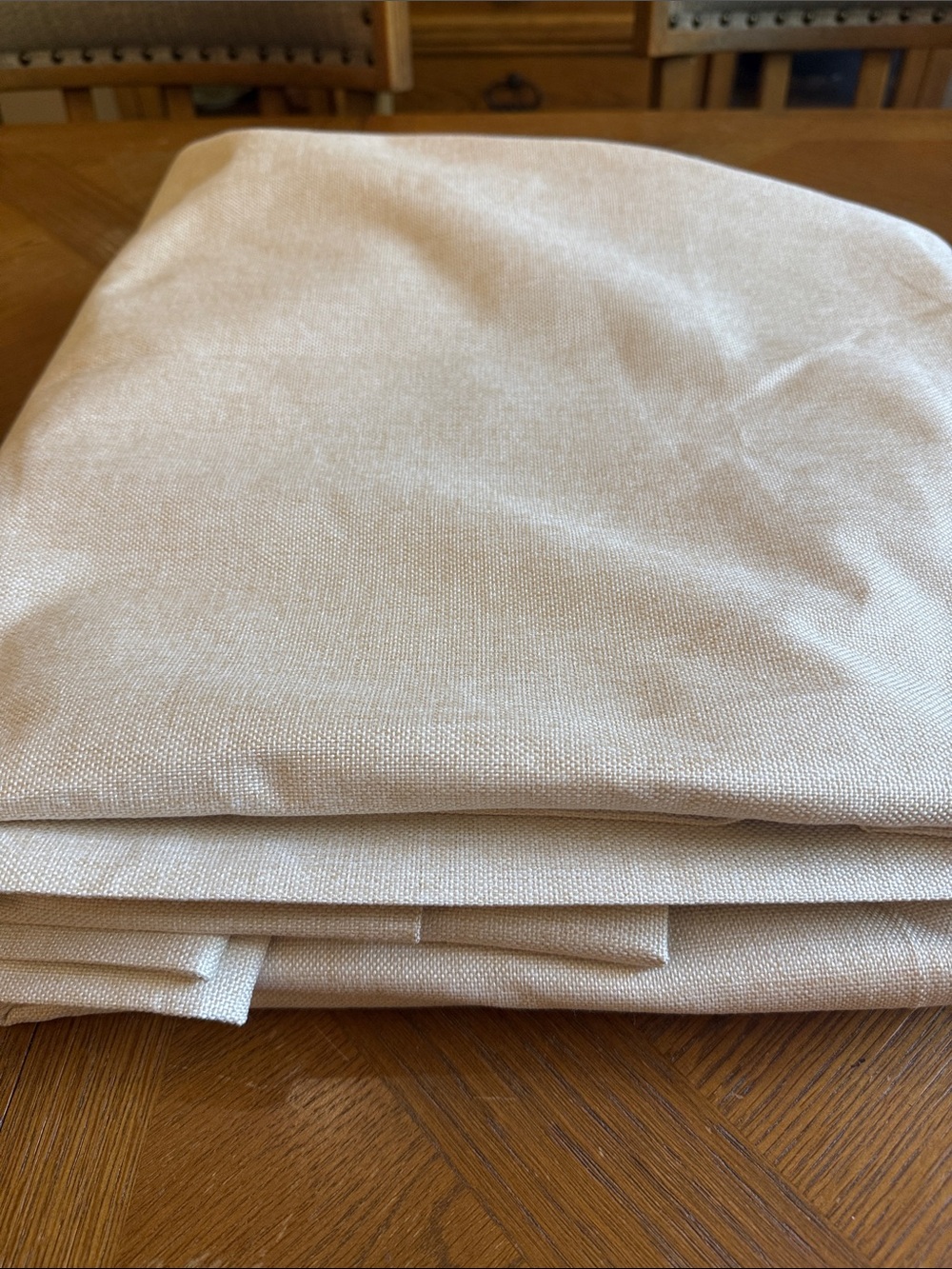 Neutral Cream Curtain Panel - Classic Linen-Feel Drapery Blackout Panels